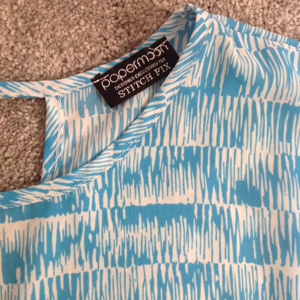 Papermoon for Stitch Fix Blue Blouse